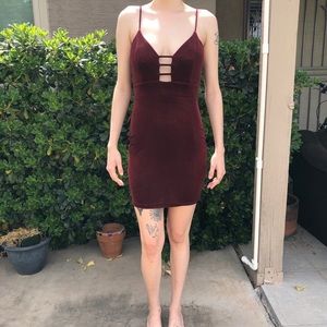 Ruby red velvet dress